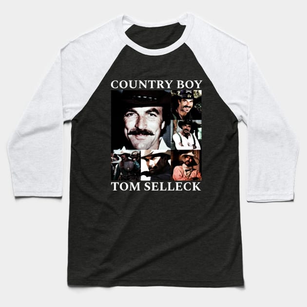 country style : tom selleck Baseball T-Shirt by hot_issue